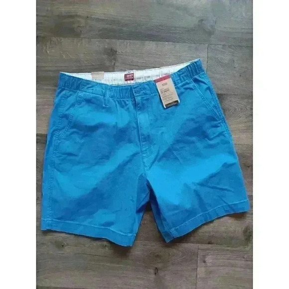 Levi's Other - Levi's XX Chino EZ Shorts Blue Elastic Waist Stretch Drawstring Men's Size Large